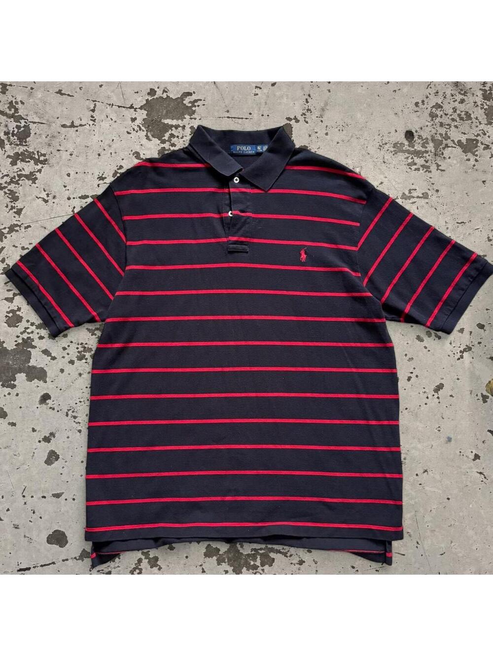 Mens Striped Polo Ralph lauren T-Shirt Size XLT